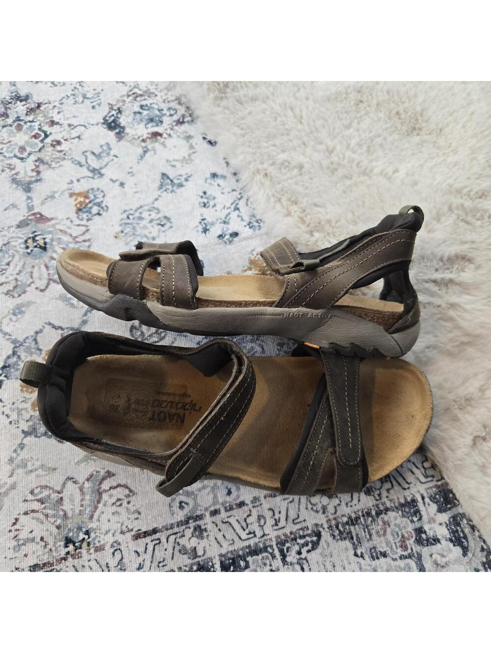 Naot Brown Strappy Sandal Shoe Women EU 38 - Picture 7 of 10